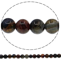 perle en agate de fissure naturelle , Agate fissure, Rond, multicolore, 6mm Environ 1mm Environ 15.3 pouce, Environ Vendu par brin
