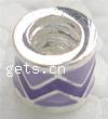 Enamel Zinc Alloy European Beads, Drum, plated, without troll & large hole 