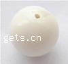 Round Polymer Clay Beads white 