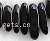 Natürliche schwarze Achat Perlen, Schwarzer Achat, Klumpen, 15-23mm  5-7mm, Länge:16 ZollInch, verkauft von Strang
