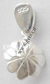Стерлингового серебра клип подвески, Серебро 925 пробы, Форма цветка, плакированный, Много цветов для выбора, продается PC