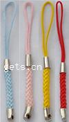 Cordón del teléfono celular del esmalte, cordón de nylon, más colores para la opción, 70x4mm, 100PC/Bolsa, Vendido por Bolsa[
