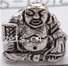 Zinc Alloy European Beads, Buddha, plated, without troll Approx 4.5mm 