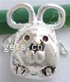 Zinc Alloy European Beads, Animal, plated Approx 4mm 
