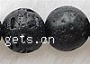 Perles de lave naturelle, Rond, 10mm Environ 0.8mm Environ 15 pouce Vendu par brin
