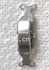 Zinc Alloy Fold Over Clasp, plated, with connector bar 