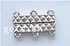 Zinc Alloy Magnetic Clasp, Rectangle, plated, magnetism about 3000 gauss 