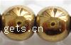 Perles hématite magnétique, Rond, Placage de couleur d'or, styles différents pour le choix, 10mm pouce Vendu par brin