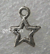 Zinc Alloy Star Pendant, Flat Star, plated cadmium free, Grade A Approx 