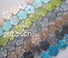 Natural Freshwater Shell Beads, Flower, painted Grade A Approx 15 Inch, Approx 