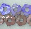 Natural Freshwater Shell Beads, Flower, painted Grade A Approx 