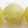 Perle de jade citron, jade de citron, Rond, facettes, 8mm pouce Vendu par brin