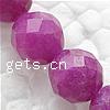 Gefärbter Marmor Perlen, rund, facettierte, violett, 6mm, Bohrung:ca. 0.8mm, Länge:15 ZollInch, ca. 60PCs/Strang, verkauft von Strang