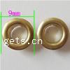 Brass Grommet, Round, plated cadmium free, 9mm Approx 5mm 