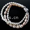 Cultured Freshwater Pearl Bracelets, brass box clasp , 4-5mm,6-7mm .5 Inch 