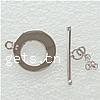Sterling Silber Knebelverschluss, 925 Sterling Silber, rund, plattiert, glatt & Einzelstrang, keine, 16mm, 22x2mm, verkauft von PC