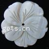 Carved Shell Pendants, Flower Grade A, 38mm 