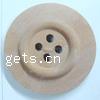 4 Hole Wood Button, Coin 