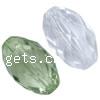 Transparent Acrylic Beads, Oval, faceted & translucent Approx 
