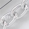 Aluminum Twist ovale Kette, Aluminium, plattiert, keine, frei von Nickel, Blei & Kadmium, 12x8x2mm, Länge:100 m, 100m/Menge, verkauft von Menge