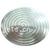 Zinc Alloy Flat Beads, Oval, plated Approx 