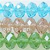 Imitation CRYSTALLIZED™ 5040 Rondelle Beads, Crystal, handmade faceted Inch 