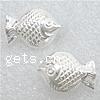 Sterling Silver Animal Bead, 925 Sterling Silver, Fish, plated Approx 1.9mm 