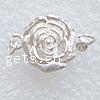 Sterling Silver Box Clasp, 925 Sterling Silver, Flower, plated, layered & single-strand 11mm Approx 1.5mm 