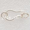 Sterling Silver Hook and Eye Clasp, 925 Sterling Silver, plated 19mm 