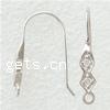 Sterling Silver Hook Earwire, 925 Sterling Silver, plated, with cubic zirconia Approx 2mm 