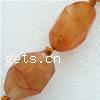 Carnelian Beads,Faceted Nuggets, 27-21mm 17-10mm, Sold per  Strand