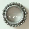 Zinc Alloy Frame Beads, Donut, plated cadmium free, 13mm Approx 7mm 