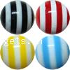 Striped Resin Beads, Round 18mm 