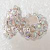 Rhinestone European Beads, with Zinc Alloy, Rondelle, plated cadmium free Approx 5mm 