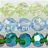 Czech Crystal Beads, Round, AB color plated, handmade faceted 3mm .5 Inch 