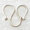 Sterling Silver M Clasp, 925 Sterling Silver, plated, smooth 12.5mm 