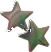 Non Magnetic Hematite Beads, Flat Star, colorful plated, 6mm Inch 