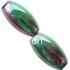 Magnetic Hematite Beads, Oval rainbow colors, Grade A Inch 