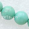 Synthetische Türkis Perlen, rund, hellgrün, Länge:16 ZollInch, verkauft von Strang