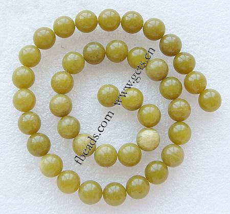 Jade Lemon Bead, Round, more sizes for choice, Length:15 Inch, Sold By Strand