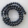 Round Cultured Freshwater Pearl Beads, natural, black, Grade A, 6-7mm Approx 0.8mm Inch 
