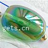 Transluzente Glasperlen, Glas, oval, bunte Farbe plattiert, keine, 18x13mm, Länge:16 ZollInch, 22PCs/Strang, verkauft von Strang