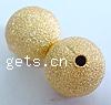 Brass Stardust Beads, Round, gold color plated, 4-14mm 