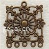 Metal Alloy Chandelier Component, Square, plated, 1/5 loop Approx 2mm 