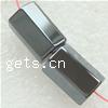 Magnetic Hematite Beads, Rectangle black, Grade A Approx 0.6mm Inch 