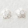 Sterling Silver Bead Caps, 925 Sterling Silver, Flower, plated Approx 2mm 