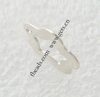 Sterling Silver Tag, 925 Sterling Silver, Flower, plated, more colors for choice, 11x11mm, Hole:Approx 1mm, Sold By PC