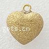 Brass Heart Pendants, plated, stardust Approx 2mm 