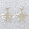 Sterling Silver Tag, 925 Sterling Silver, Star, plated Approx 1mm 