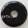 Black Agate Pendants, Donut Approx 8mm 